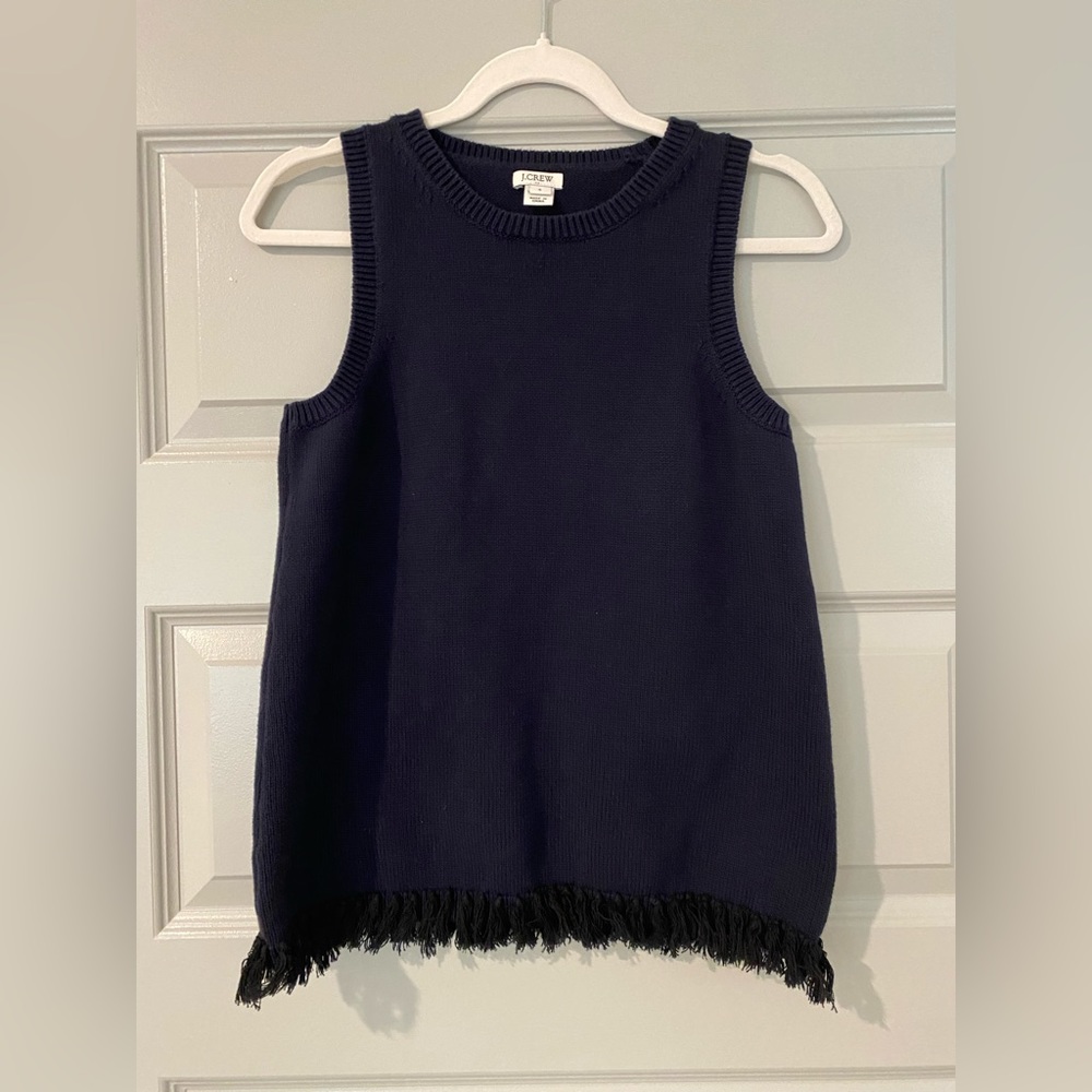 Navy J. Crew sweater tank